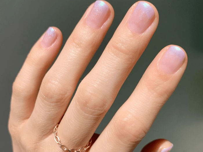 Hot pink ombre dip nails